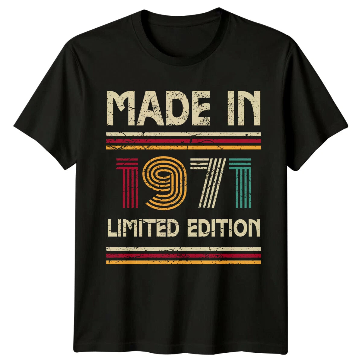 Made In 1971 Mens T Shirt 55th Birthday Gift Vintage fifty-five Old