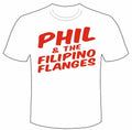 funny tee fake band tee music Phil & The Filipino Flanges T-SHIRT  retro obscure