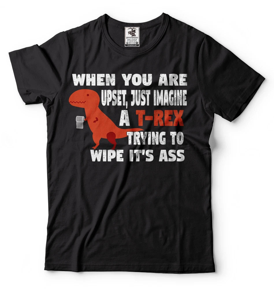 Humor T-shirt Funny Dinosaur T-shirt Mood Changing shirt Hipster Cool T-shirt