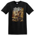 Artistic Abstract Orange Swirl T Shirt with Creative Design Tee