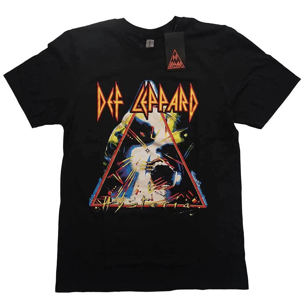 Def Leppard T-Shirt Hysteria Band Official New Black