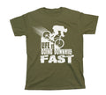 Mens  Cycling T-SHIRT Life Is Going Downhill Fast Cyclist Christmas Gift