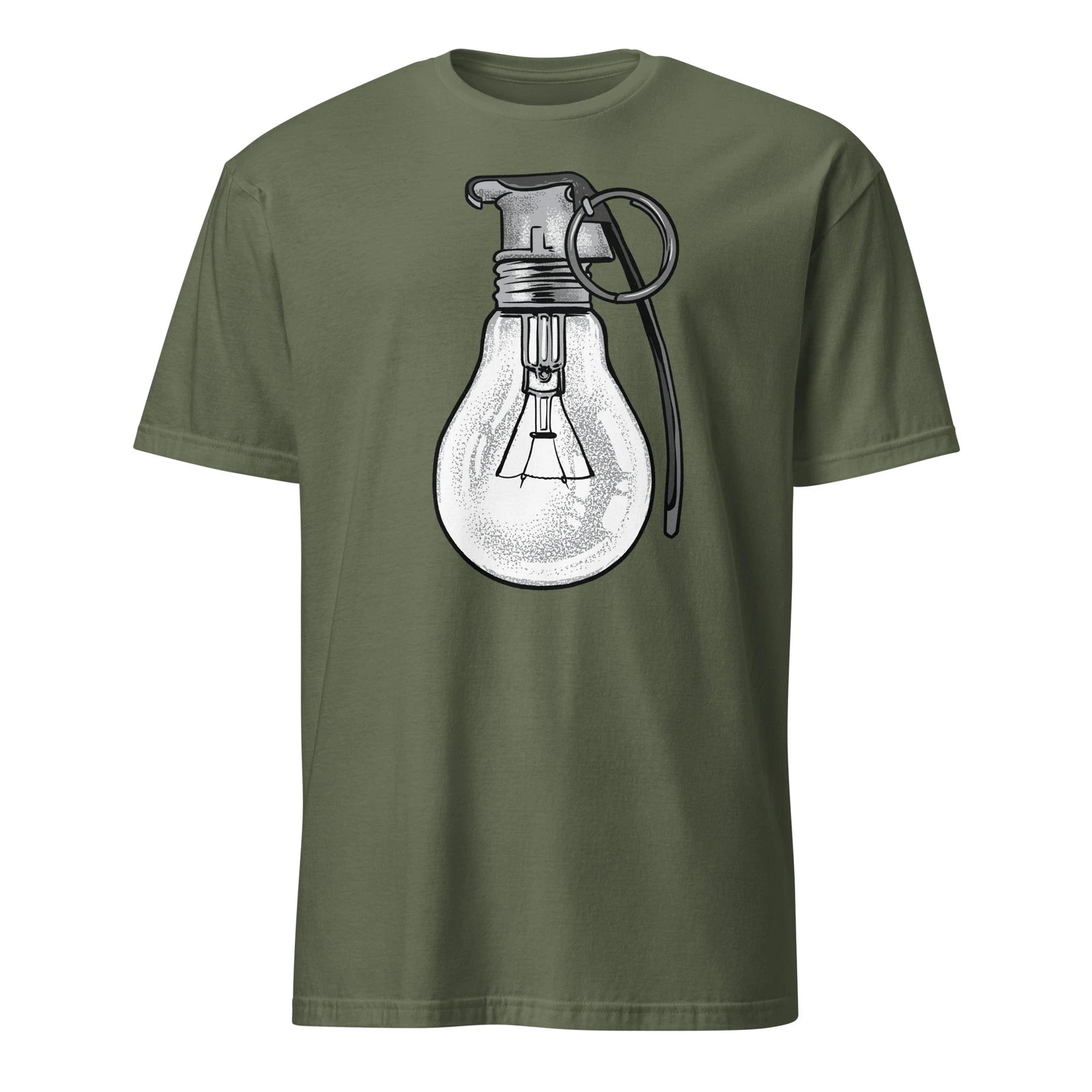 Grenade Shirt Lightbulb Grenade Powerful Ideas Electrician T-Shirt Size S-3XL
