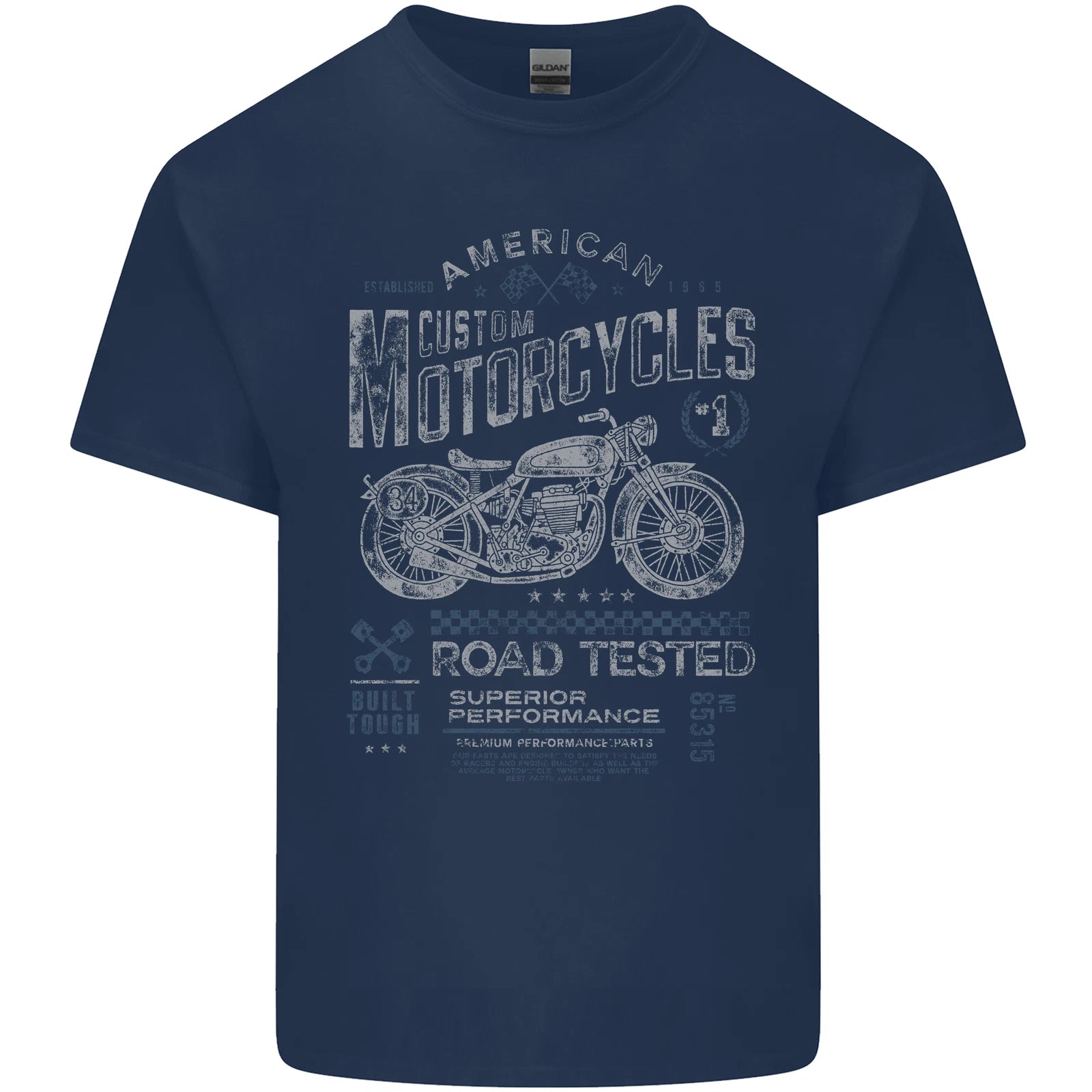 American Custom Motorcycles Motorbike Biker Mens Light Cotton T-Shirt