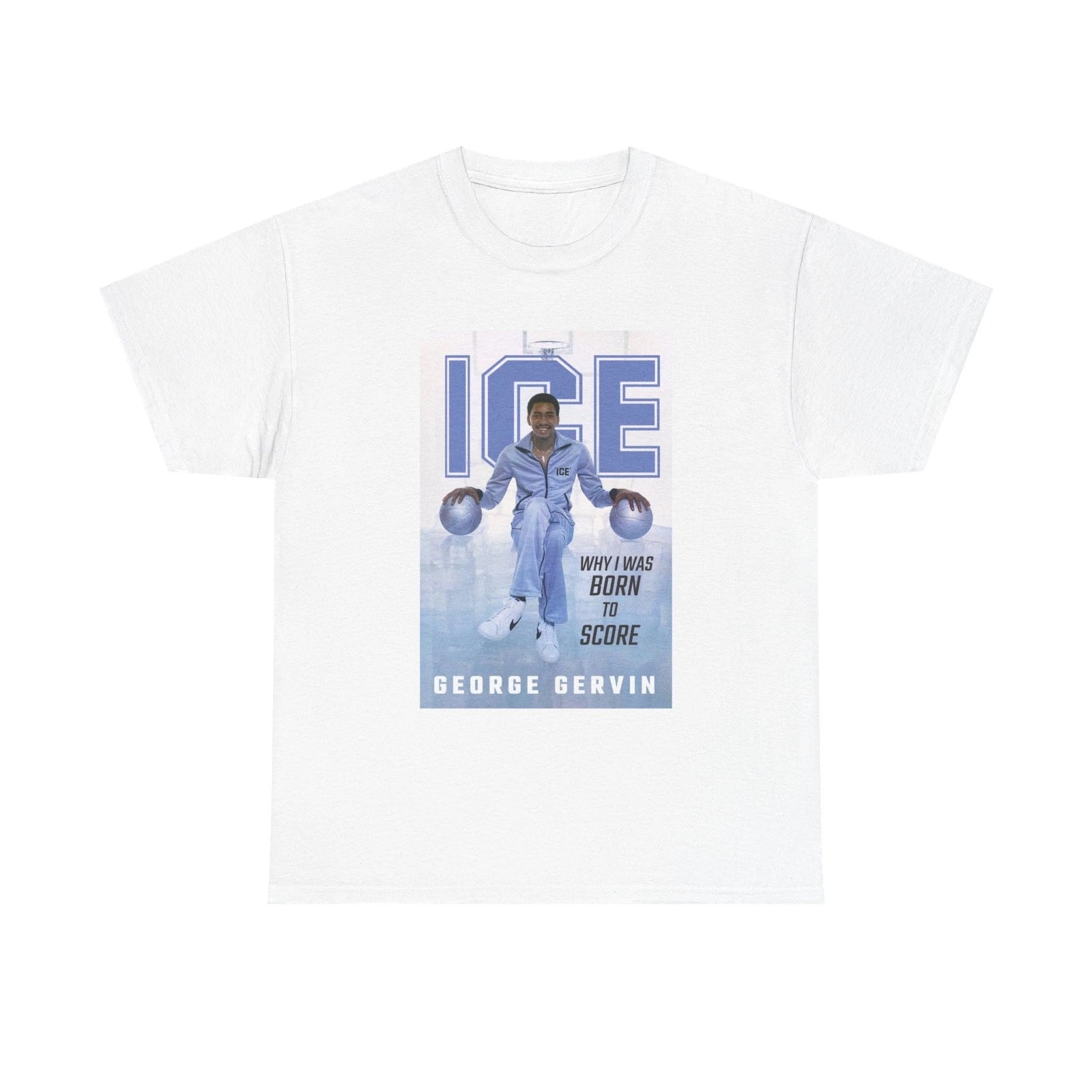 George Gervin Basketball Tee Unisex Heavy Cotton T-Shirt Retro Vintage