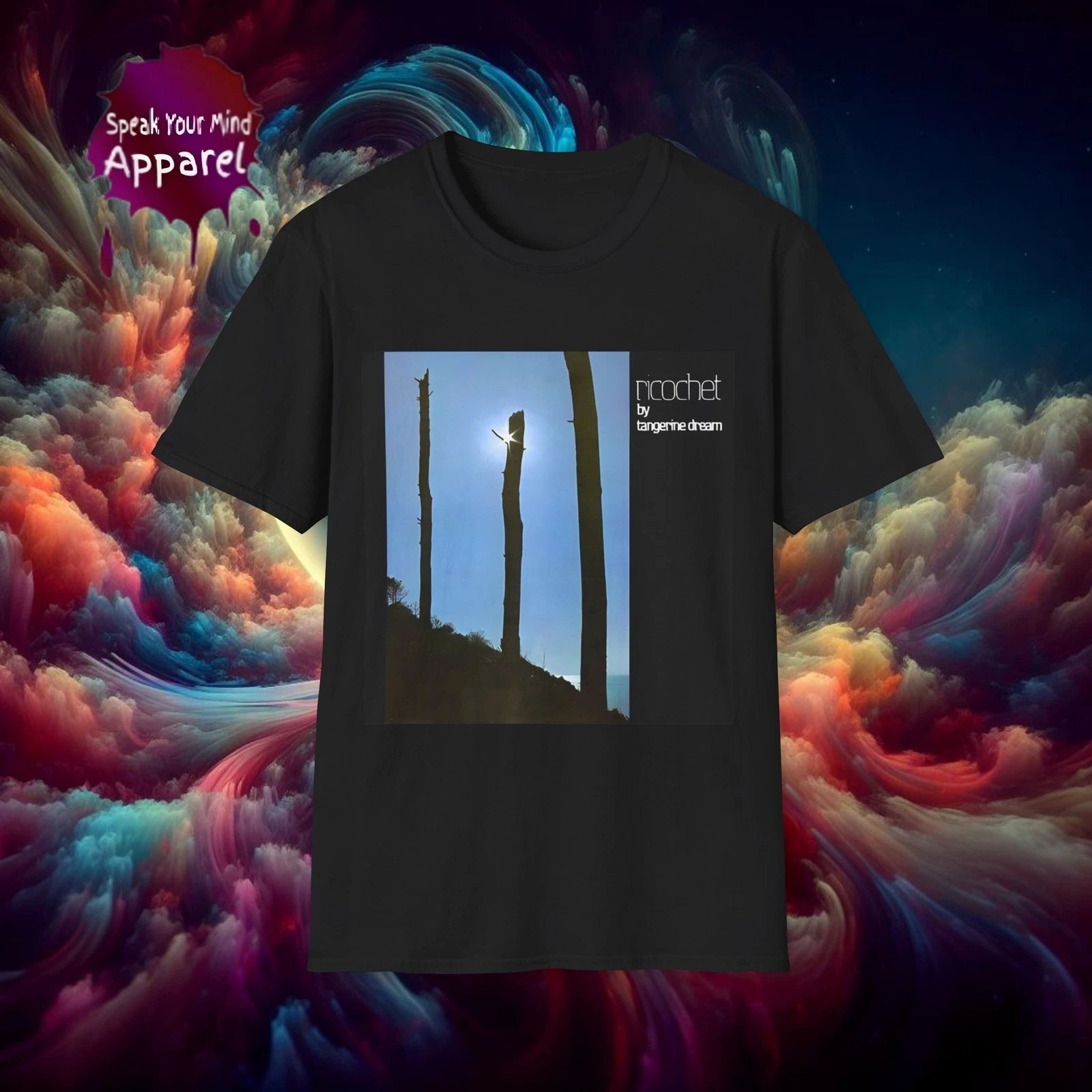 Soft Cotton T-Shirt. Tangerine Dream Ricochet