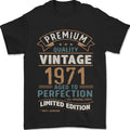 Premium Vintage 55th Birthday 1971 Mens T-Shirt 100% Cotton