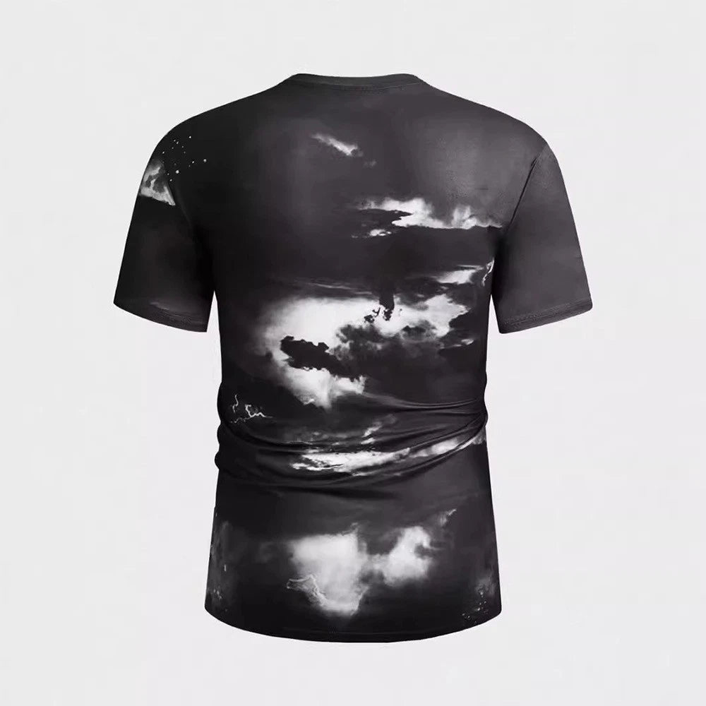 Mens For American Street Style Round Neck T Shirt Vintage Look Regular Shoulder