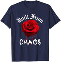 Streetwear Graphic Dark Floral Urban Aesthetic, Men NAVY T-Shirt