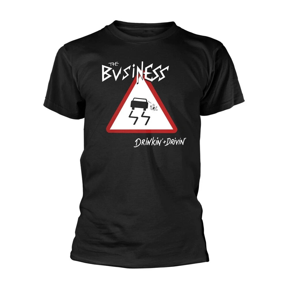 The Business 'DRINKIN + DRIVIN' - Official Black T-Shirt, oi , punk