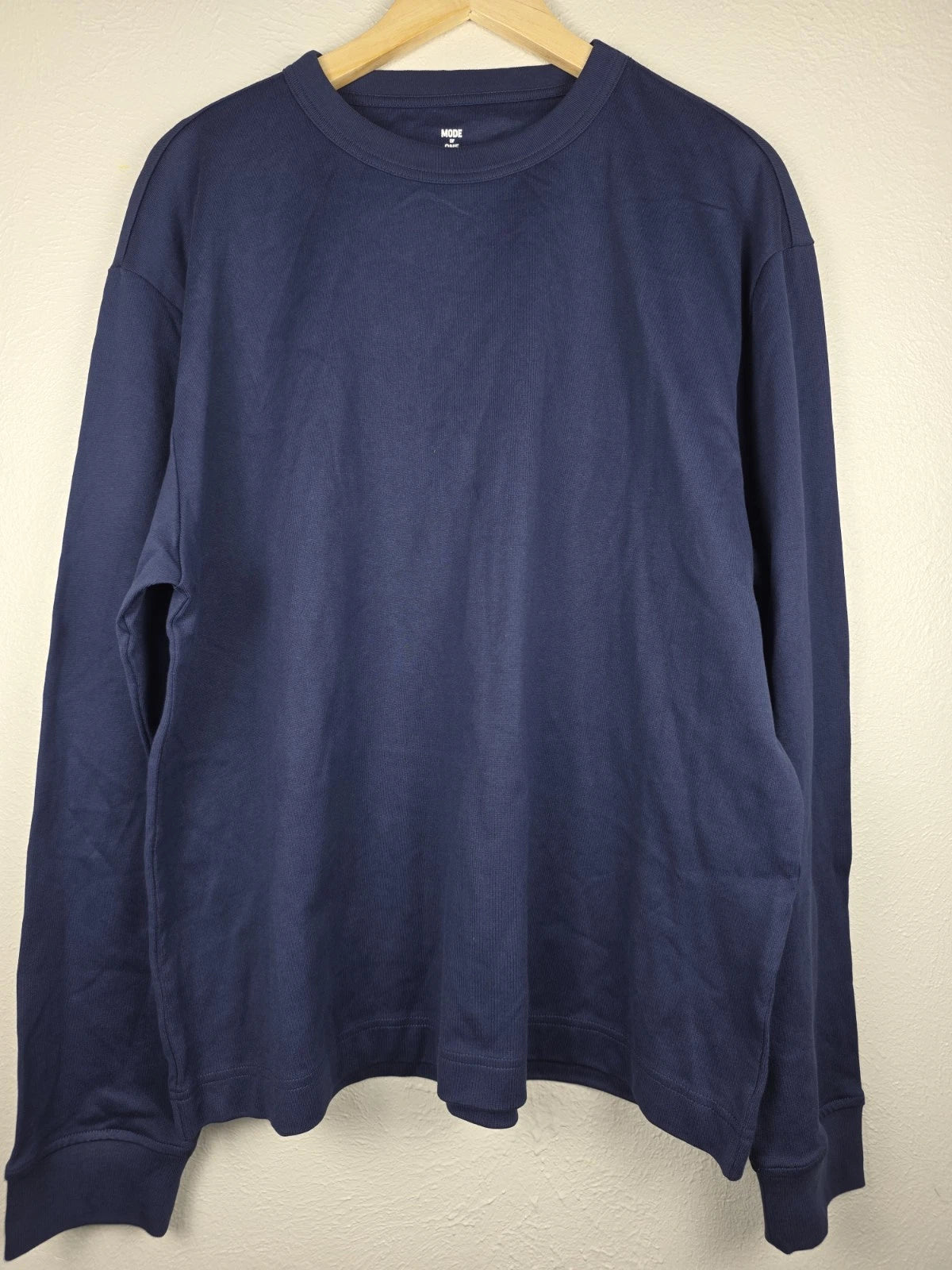 Mode Of One Modern Long Sleeve Relaxed Fit Shirt Navy Blue Men's Size Large NWT