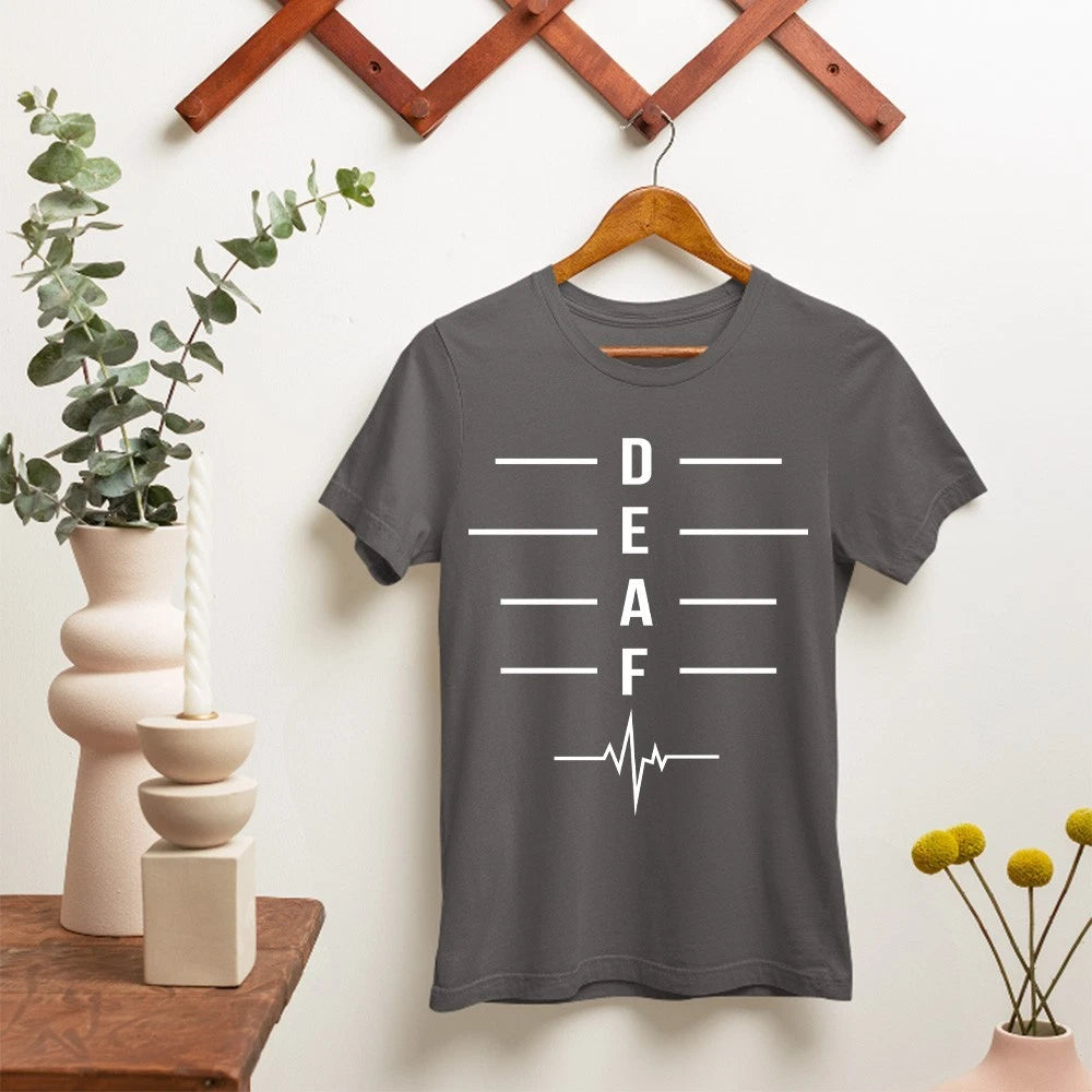 Deaf Disability Awareness T-Shirt Sign Language Support Inspirational Gift