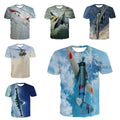 Cool Fighter Aircraft 3D Print Women Men Short Sleeve T-shirt Casual Tee Tops