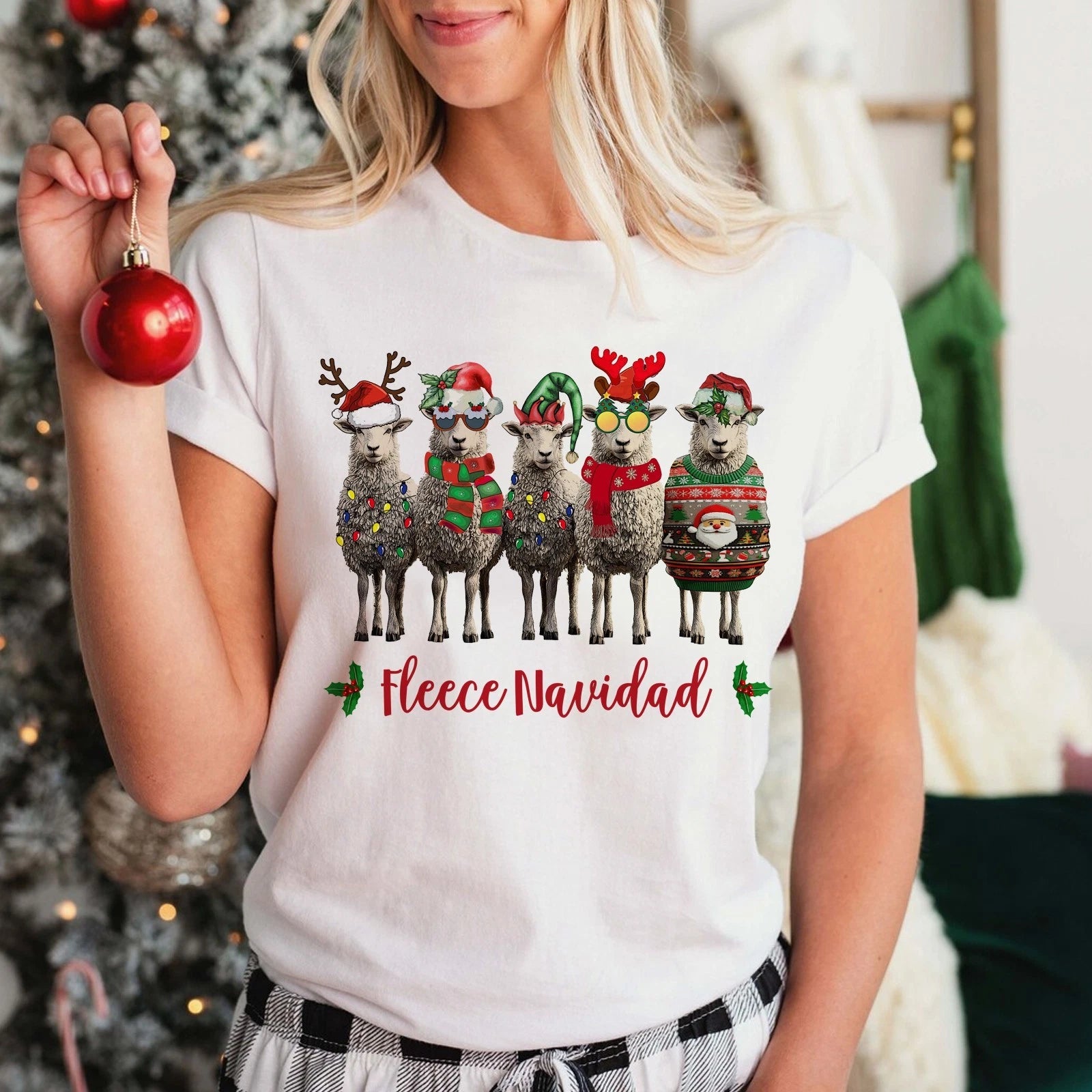 Fleece Navidad - Christmas Unisex T-Shirt Festive Jolly Secret Santa Xmas Wales