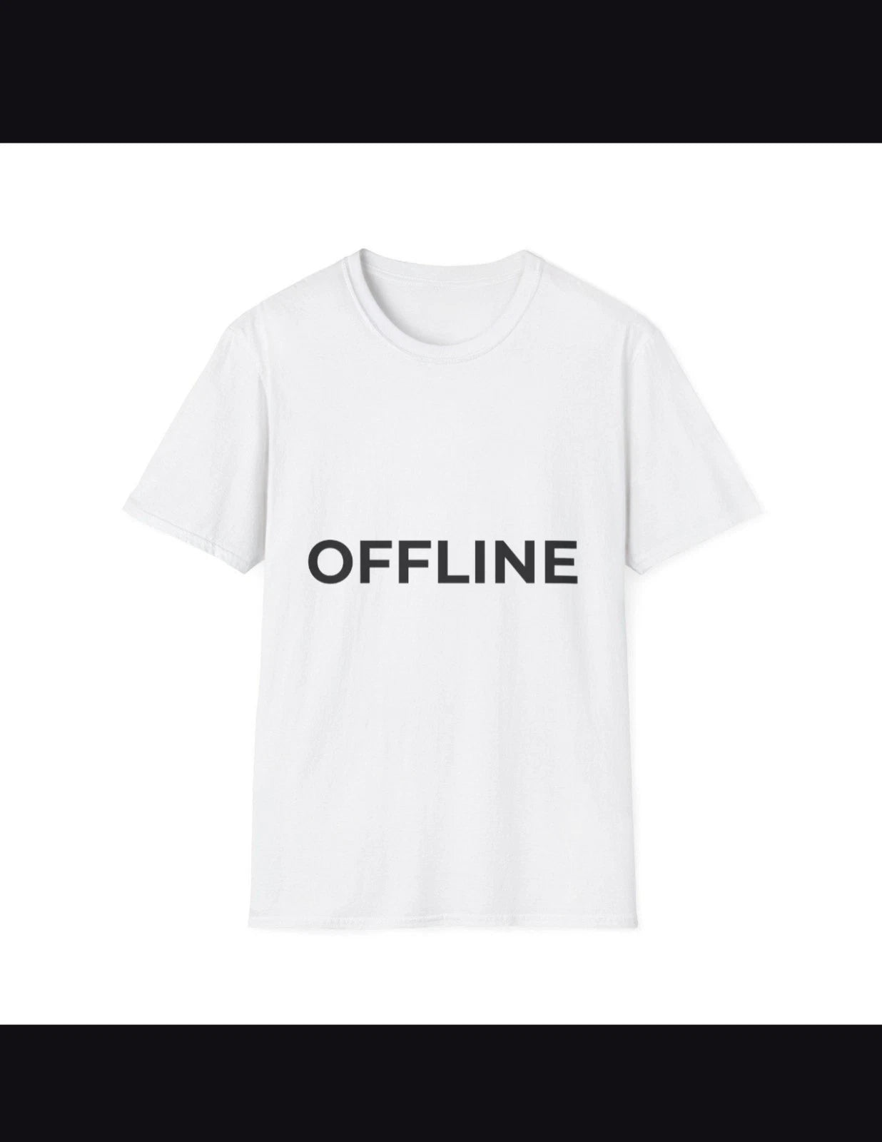 Minimalist OFFLINE T-Shirt Men Women Oversized Streetwear Aesthetic T shirt