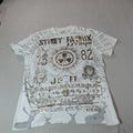 Street Fabrix Shirt Mens XL White All Over Foil Graphic Urban Streetwear Tee T