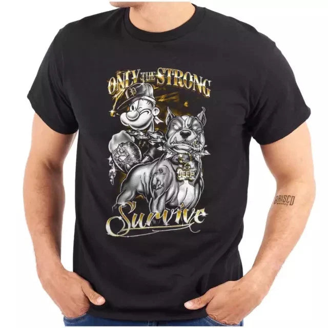 Popular! Urban Popeye Only The Strong Surviv Cotton Tee S-3XL Australia