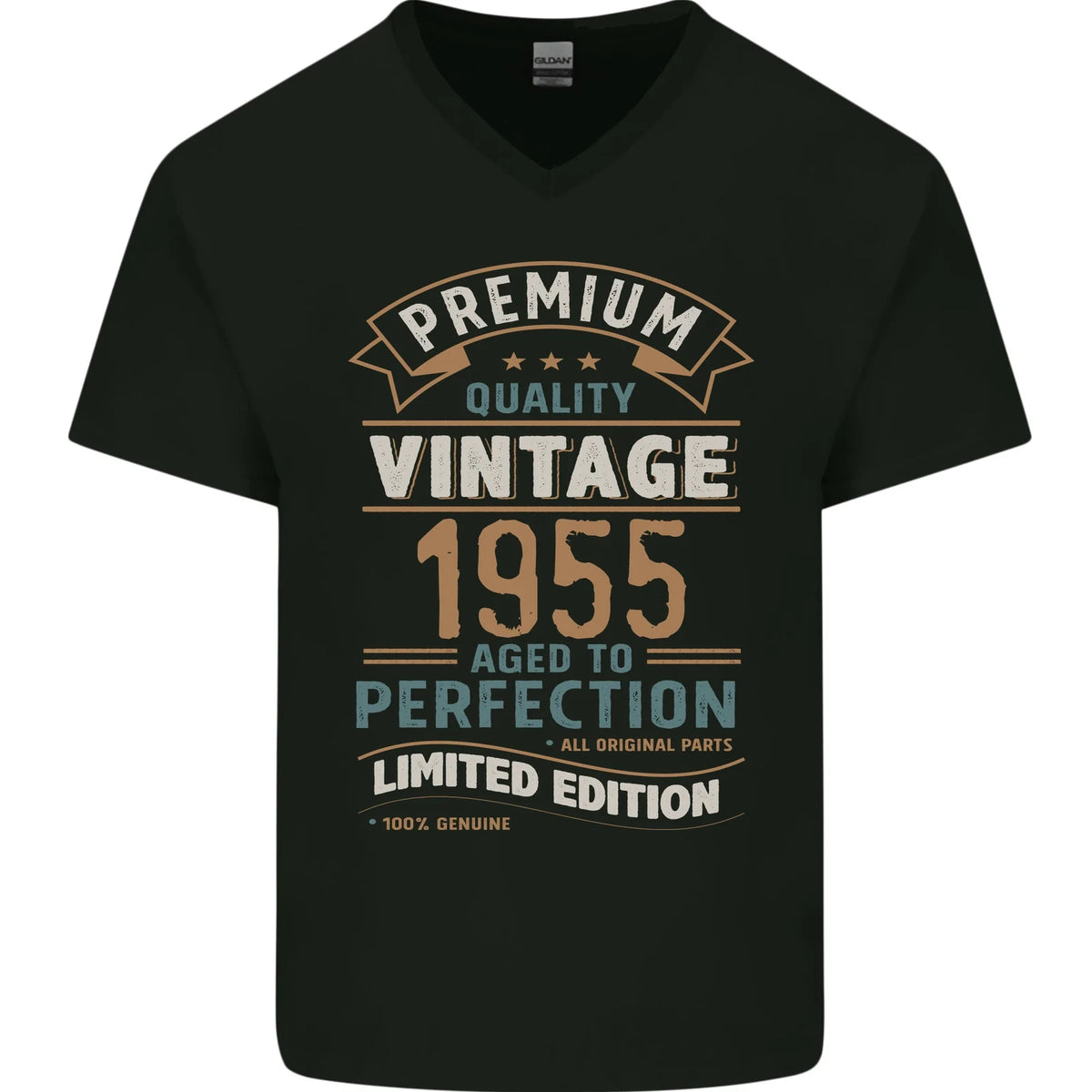 Premium Vintage 71st Birthday 1955 Mens V-Neck Cotton T-Shirt