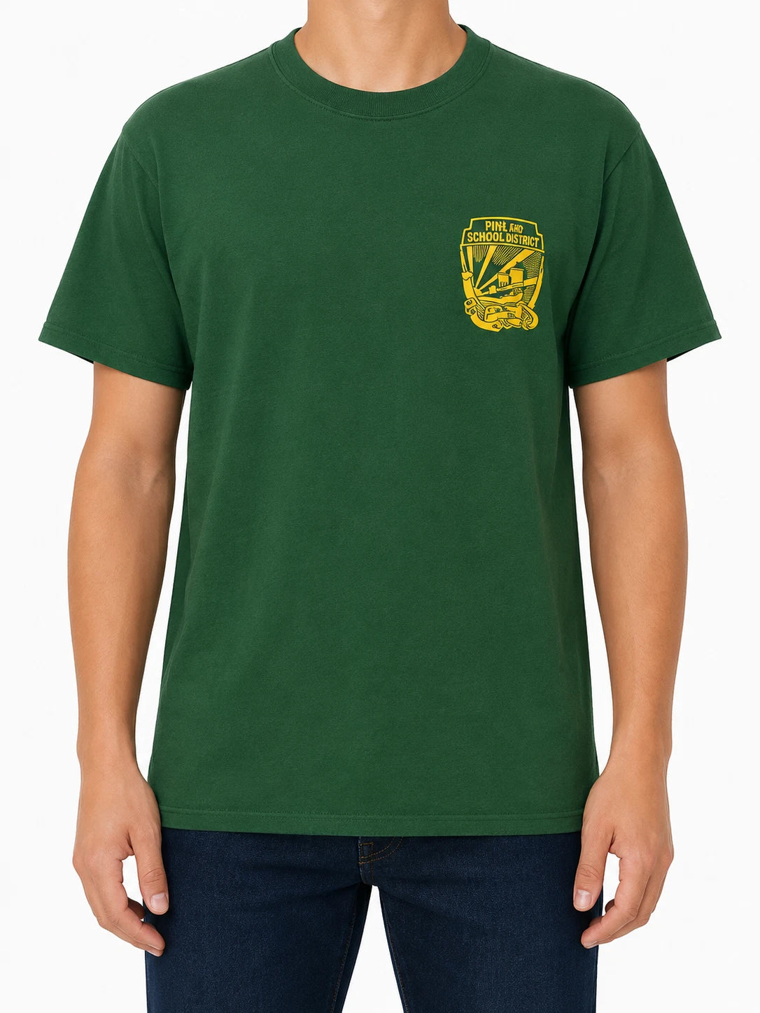 Fruit of the Loom Unisex Green T-Shirt Size S Super Premium Graphic