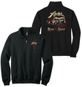 THE REAL OG ANDY'S ROD SHOP  1/4 ZIP PULL OVER SWEAT LOGO FRONT RAT ROD BACK