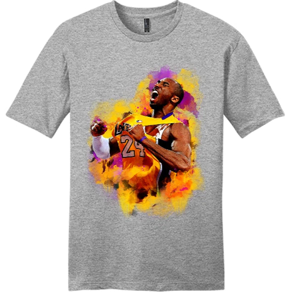 NEW Art Society LA LEGEND WATERCOLOR Tee Shirt HEATHER GREY SM-4XL MADE IN USA