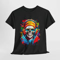 Skull Music Lover Tee Shirt, Urban Graphic Tee, Unisex Streetwear, Hipster Tee,
