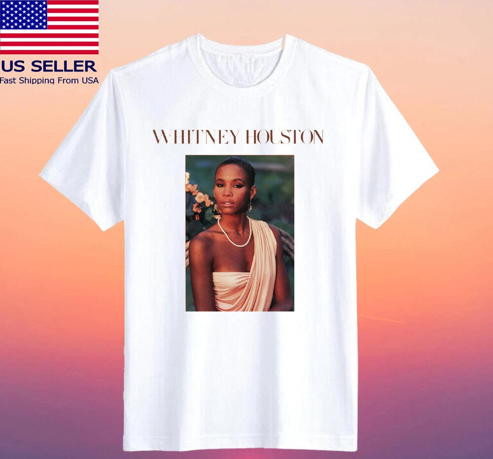 Whitney Houston Men's White Size S-5XL