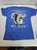 New T Shirt I'm So Old I Can't Find My Nuts  Graphics 2sided  Blue  A16