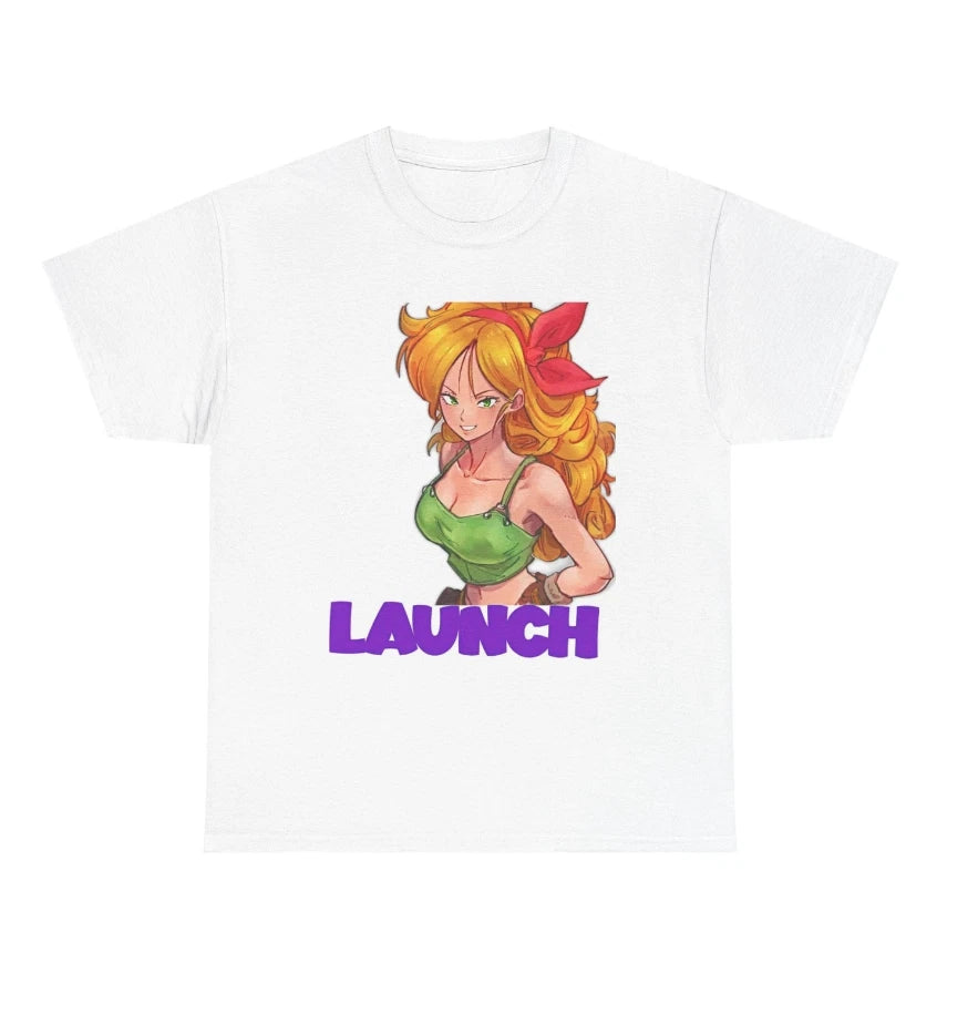 Stylish Graphic Tee with Launch Design for Casual Wear, Gift for Anime Fans