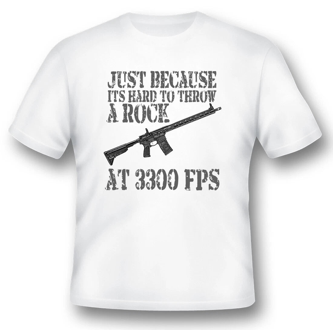 Just because its hard to throw 2nd amendment black or white tee ar15 gun rights