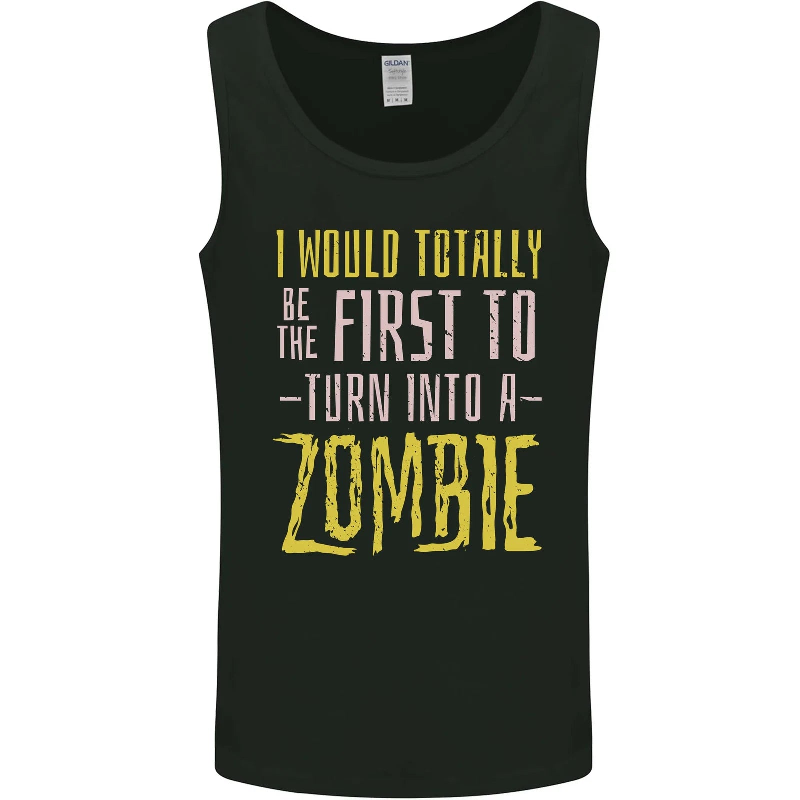 Zombie Apocalypse Funny Halloween Quote Mens Vest Tank Top