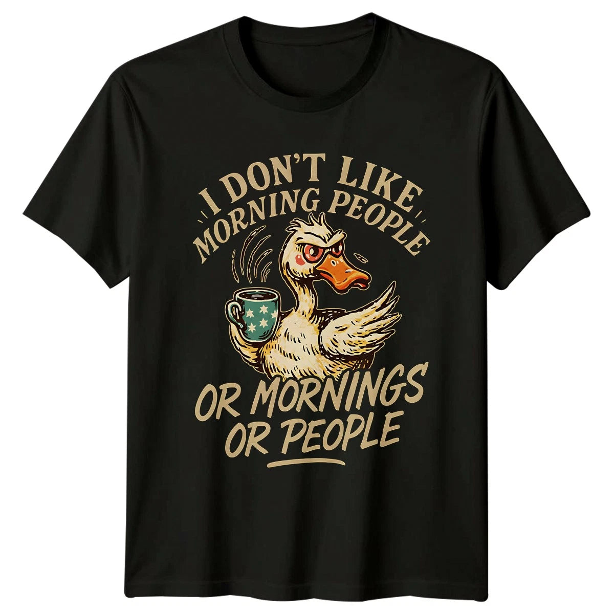I Dont Like Morning People T-Shirt Coffee Sarcastic Gift For Him And Her