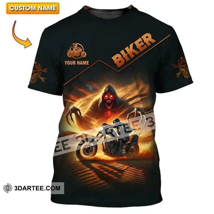 Unisex Shirt - Custom Death Biker, Cool Biker, Biker 3D T-Shirt V645
