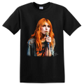 Hayley Williams Music Poster T Shirt Orange Hair Singer Microphone Tee