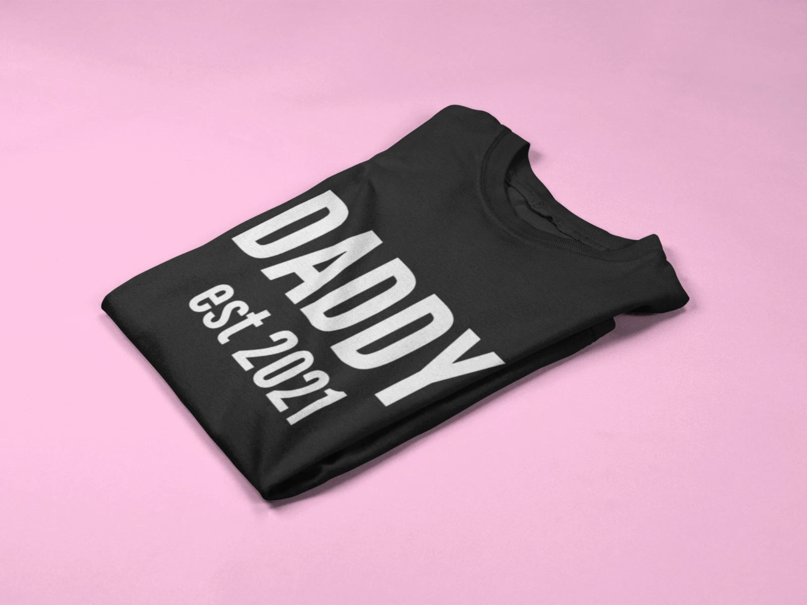 Daddy Established Custom Date Mens/Adults Novelty Tshirt New Dad Gift