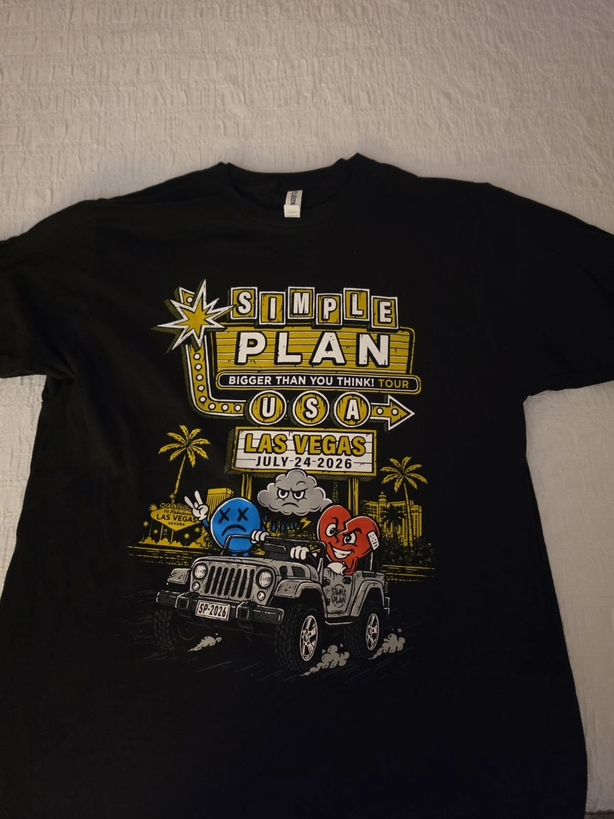 Simple Plan Las Vegas 2026 City Tee Exclusive Merch On July 24 2026 T-Shirt