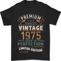 Premium Vintage 51st Birthday 1975 Mens T-Shirt 100% Cotton