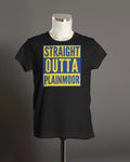 Straight Outta PLAINMOOR T-Shirt | Torquay United Gulls Devon TNT Yellow Blue