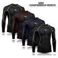 Men Compression Armor Base Layer Top Long Sleeve Thermal Gym Sport Shirt Cycling