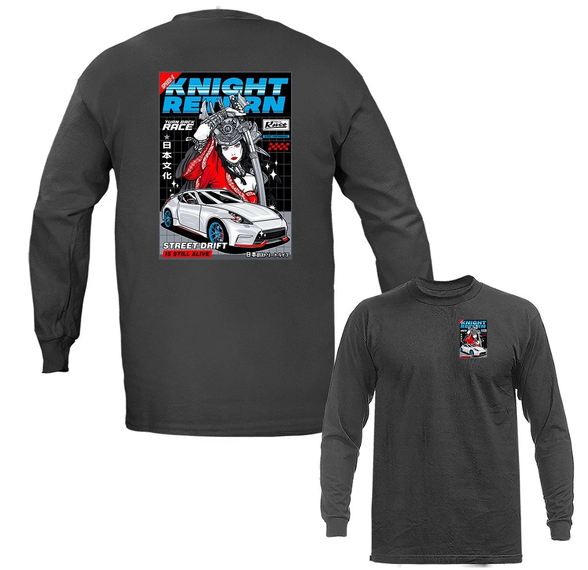 Knight Return Streetwear Imported Tuned Custom JDM Sports Car Long Sleeve