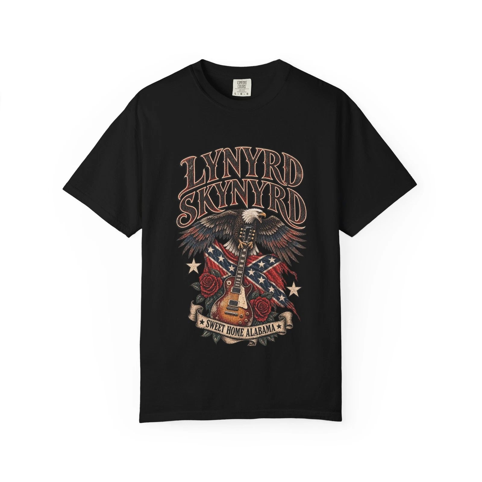 Lynyrd Skynyrd Eagle Guitar T-Shirt | Sweet Home Alabama Rock Tee