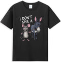 I Don't Give A Rats Ass Mouse & Donkey Sarcastic Quote Men's T-Shirt