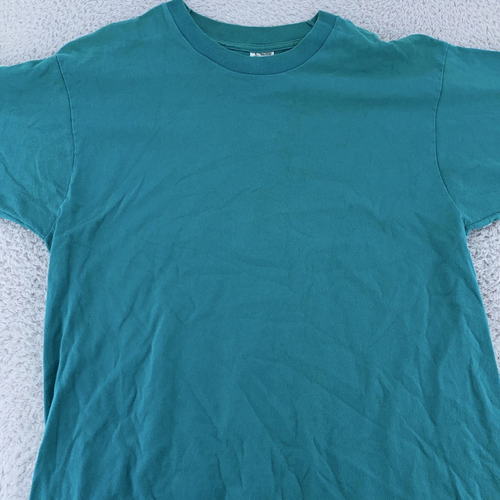 Vintage 80s Blank Fruit of the Loom Shirt Mens Medium Made USA 90s Tee