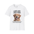 Live Life Like a Dog T-Shirt | Golden Retriever Graphic