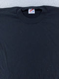 Vintage Jerzees Blank Black Shirt Mens XS Made USA 50/50 Crewneck Tee 80s 90s