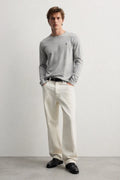 POLO RALPH LAUREN Men's Grey Heather Long Sleeve T Shirt Crew Neck  Top BNWT