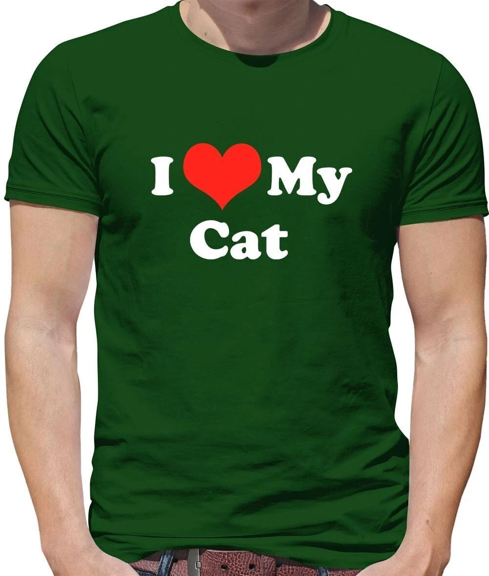 I Love My Cat - Mens T-Shirt - Kitten Feline Pussy Cats Cute Kittens