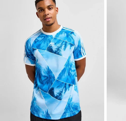 ADIDAS ORIGINALS  PALM PRINT T SHIRT BNWT  SIZE  XL  LAST 2  RARE  40 SOLD
