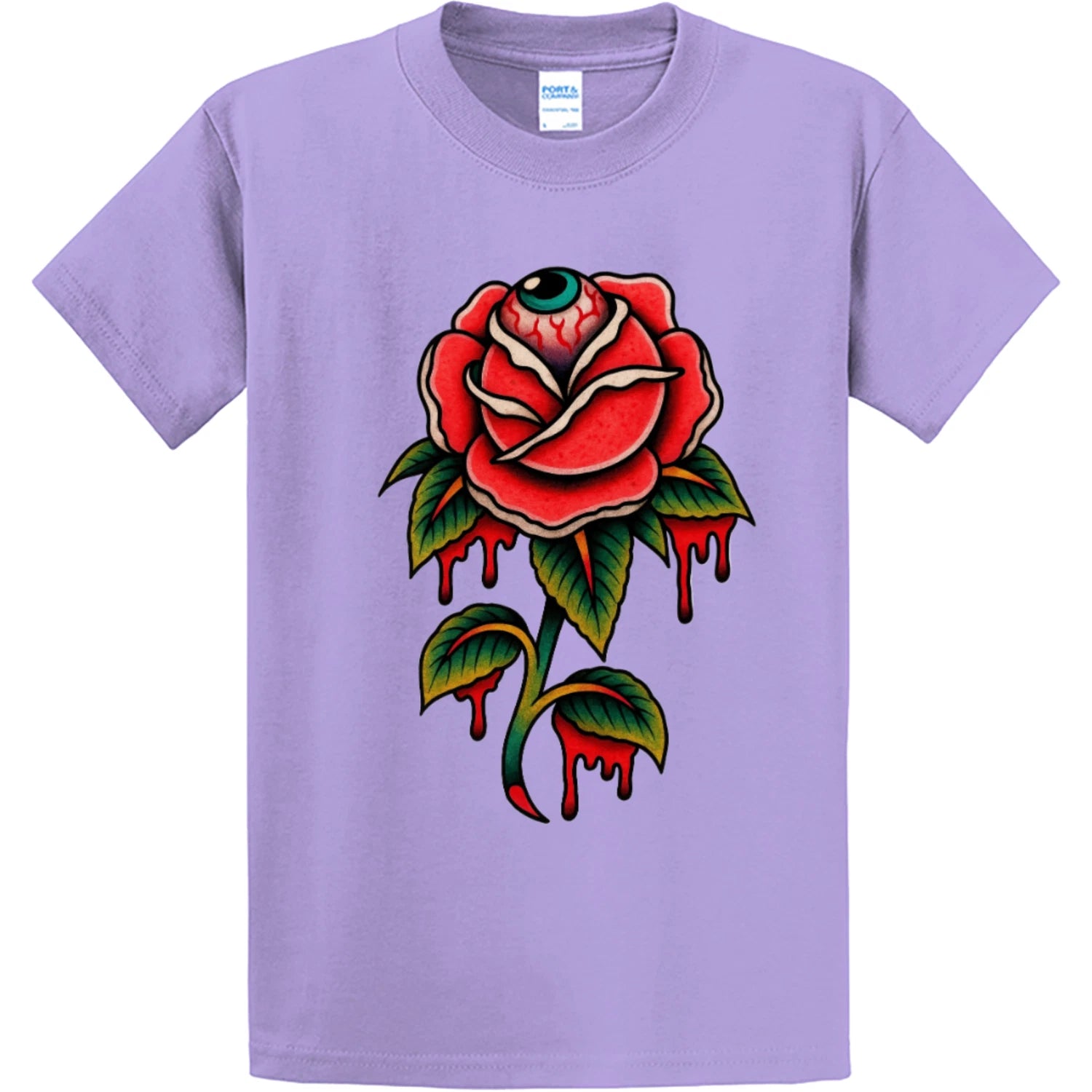 NEW Art Society EYEBALL ROSE LAVENDER Tee Shirt SMALL-4XLARGE MADE IN USA