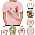 Art Design Cute Pigs 3D Print Women Men Short Sleeve T-shirt Casual Tee Tops